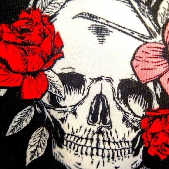 TORRID Plus Size Women's Rose/ Skull Skater Midi dress 2X - Picture 8 of 16